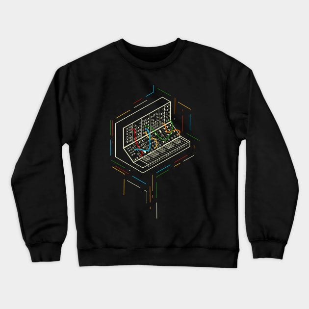 Modular Synthesizer Crewneck Sweatshirt by Mewzeek_T